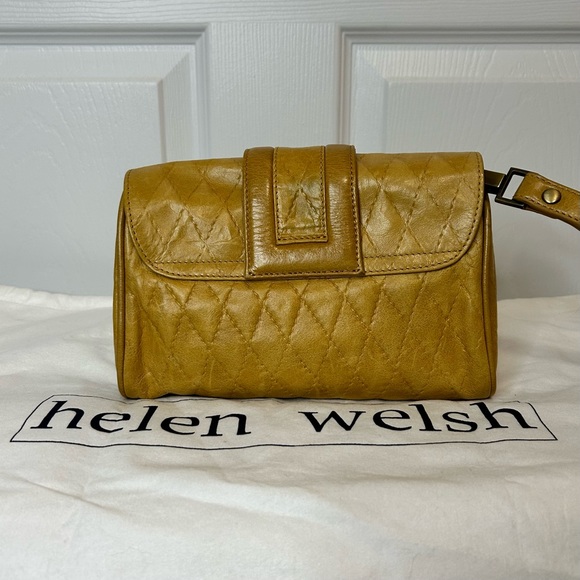 Helen Welsh Mustard Leather Front Buckle Clutch - Picture 3 of 8